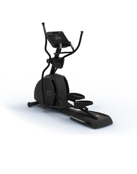 Circle Fitness E7 elliptical rear view with LED console