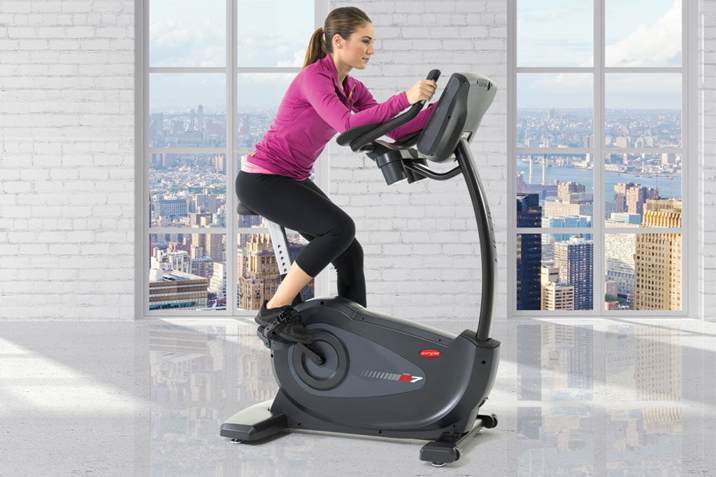 Circle Fitness B7 upright bike feature view