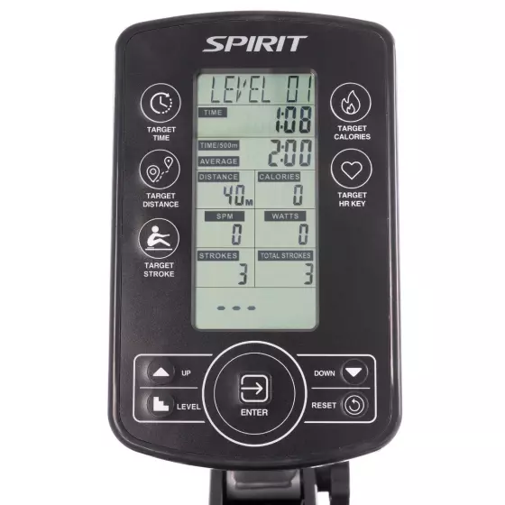 Spirit Fitness CRW800H2O console display