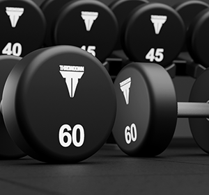Throwdown urethane dumbbell club set 5 to 100 pounds