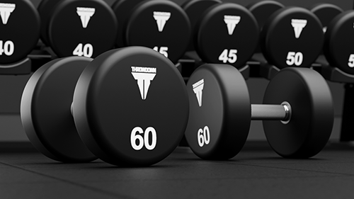 Throwdown urethane dumbbell club set 5 to 100 pounds